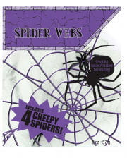 Halloween Spider Web With 4 Spiders