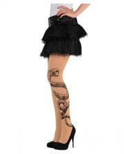 Pantyhose With Snake Motif