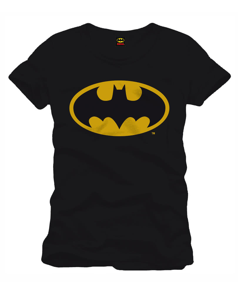 Batman Classic Logo TShirt Schwarzes Superhelden TShirt
