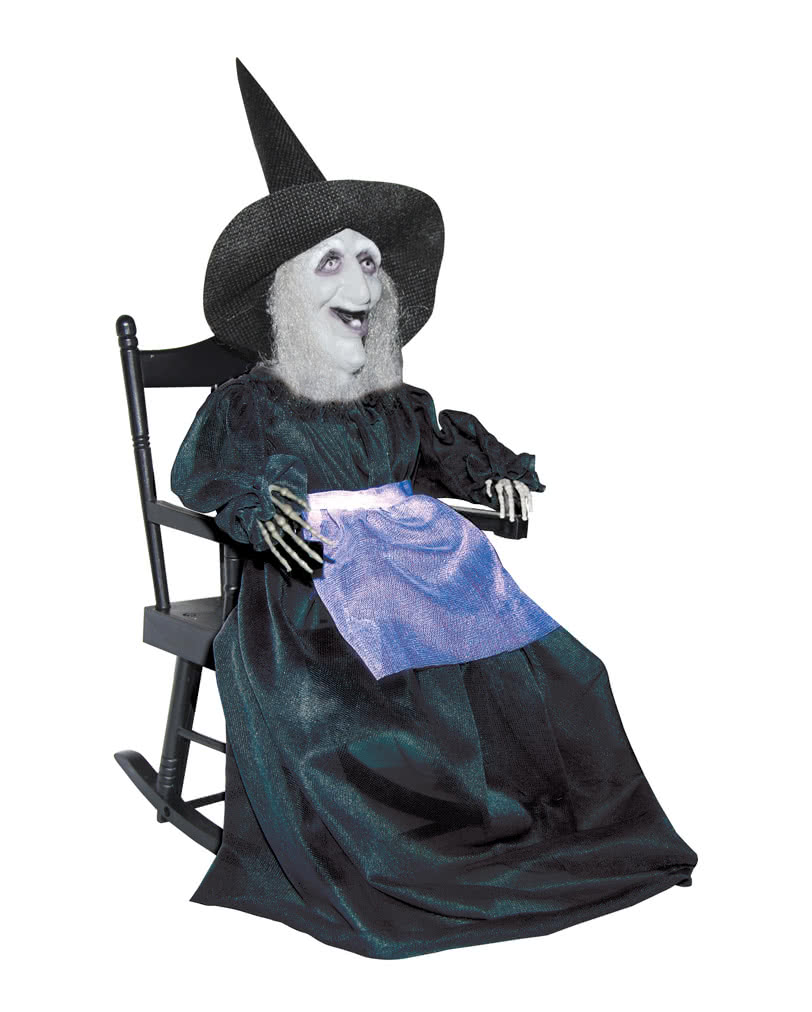 Little witch in the rocking chair Animatronic Swings Halloween Witch