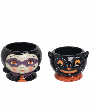 Johanna Parker Snack Bowl Witch Cat Set Of 2 Karneval Universe