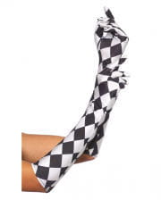 Harlekin Handschuhe ellbogenlang