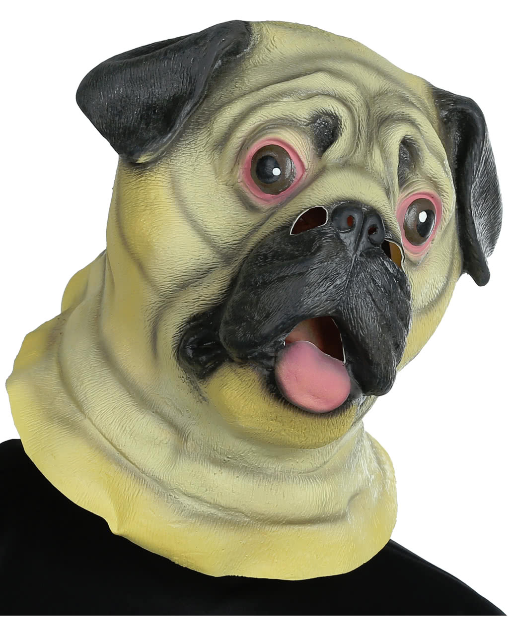 Mops HundeMaske Latexmaske für Halloween