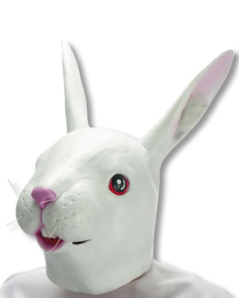 White rabbit mask | Hare mask | Tiermaske | Bunny mask | horror-shop.com