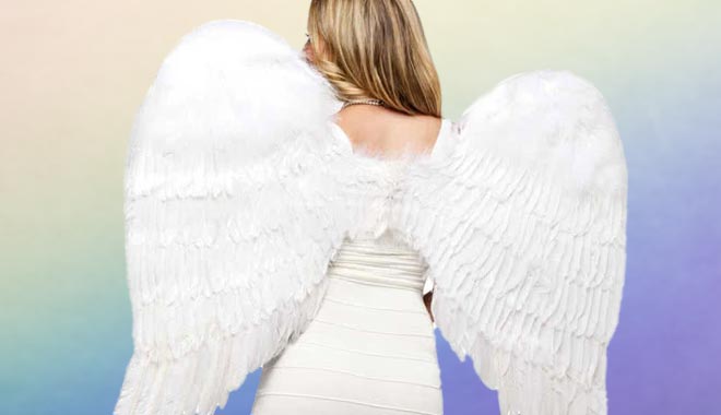 87x72cm Flügel Engel mit Federn Accessoire Kostüm Karneval Fasching 