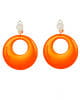 80s Neon Orange Earrings 