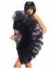 Burlesque Fächer mit schwarzen Federn XXL 
