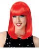 Rote Damen Perücke mit Pony 