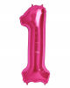 Folienballon Zahl 1 Pink 