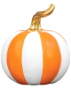 Orange-weiß gestreifter Halloween Kürbis 