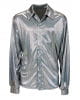 Glitter Disco Shirt Silver M/L