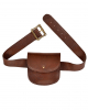 Belt With Bag In Leather Look Brown 