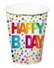 8 Happy B-Day Party-Becher 