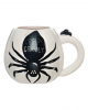 Weiße Kürbis Tasse mit schwarzer Spinne 