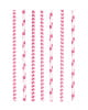 12 Papier Trinkhalme Pink 