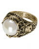 Gothic Ring With Pearl 