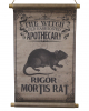 Ratte Vintage Halloween Leinwand Schriftrolle 66cm 