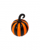 Black And Orange Striped Decorative Pumpkin 11cm 