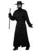 Black Plague Doctor Costume With Mask & Hat 
