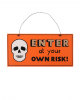 Skull & Enter Hanging Sign 