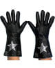 Schwarz-silberne Cowboy Handschuhe 