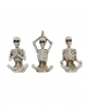 3 Yoga Skelett Figuren 8cm 