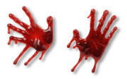 bloody handprint 3D 