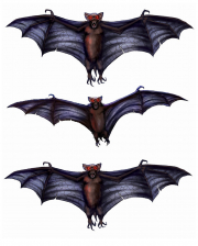 3D Bat Window Sticker 3er Set 