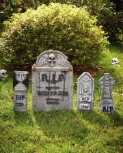 4-piece Halloween Tombstone Set 