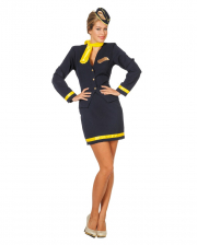 Flugbegleiterin Kostüm 4-tlg. 