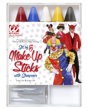 5 Colourful Make-up Pencils With Sharpener