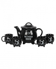 5-piece Witch's Cauldron Tea Set 