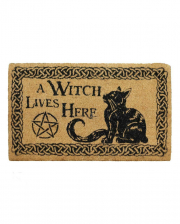 A Witch Lives Here Doormat 