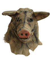 Vintage Vogelscheuche Schwein Maske 