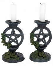 Antike Pentagramm Kerzenständer 2 St. 