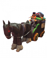 Inflatable Halloween Carriage With Pumpkin Rider