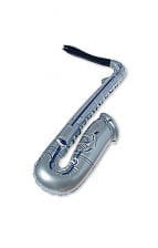 Inflatable saxophone silver 