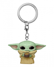 Baby Yoda The Child With Cup Keychain Funko Pocket POP! 