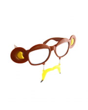 Bananen Monkey Brille durchsichtig