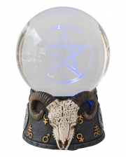 Baphomet Kristallkugel mit LED 