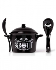 Bat Broth Cereal & Soup Bowl With Spoon 