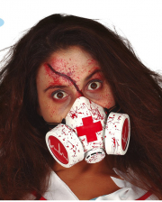 Blutverschmierte Gasmaske