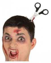 Halloween Haarreif mit Blutiger Schere 