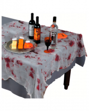 Blutige Fetzenstoff Tischdecke 213x152cm 