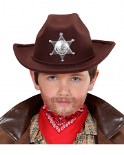 Brauner Cowboy Hut für Kinder 