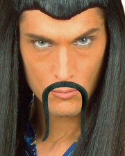 Chinese Mustache Self-adhesive Black