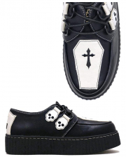Schwarze Coffin Creepers Schuhe 