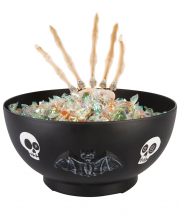 Creepy Candy Bowl With Moving Skeleton Hand 