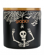 Tanzendes Skelett & Spinne Halloween Behälter 10cm 