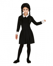 Spooky Girl Kinder Kostüm Kleid Schwarz 